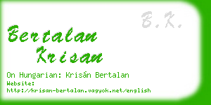 bertalan krisan business card