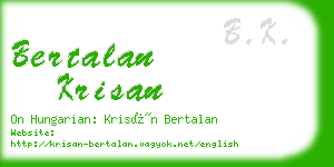 bertalan krisan business card